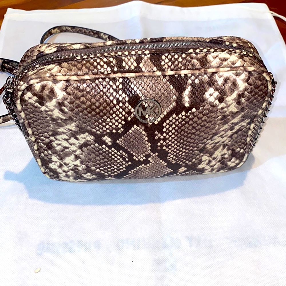 Michael Kors Python Print Cross Body Bag With Adj… - image 1